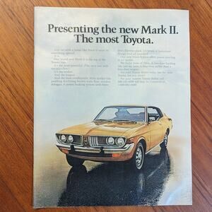 Vintage Print Ad 1972 Mark II Toyota
